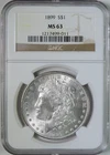 1899 Morgan Silver Dollar $1 Coin NGC MS63 BU Brilliant Uncirculated