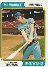 1974 Topps - Gorman Thomas #288 (RC) Milwaukee Brewers
