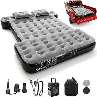 Self-Inflating Truck Bed Air Mattress for F150/Silverado/Ram/Sierra/Titan/Tundra