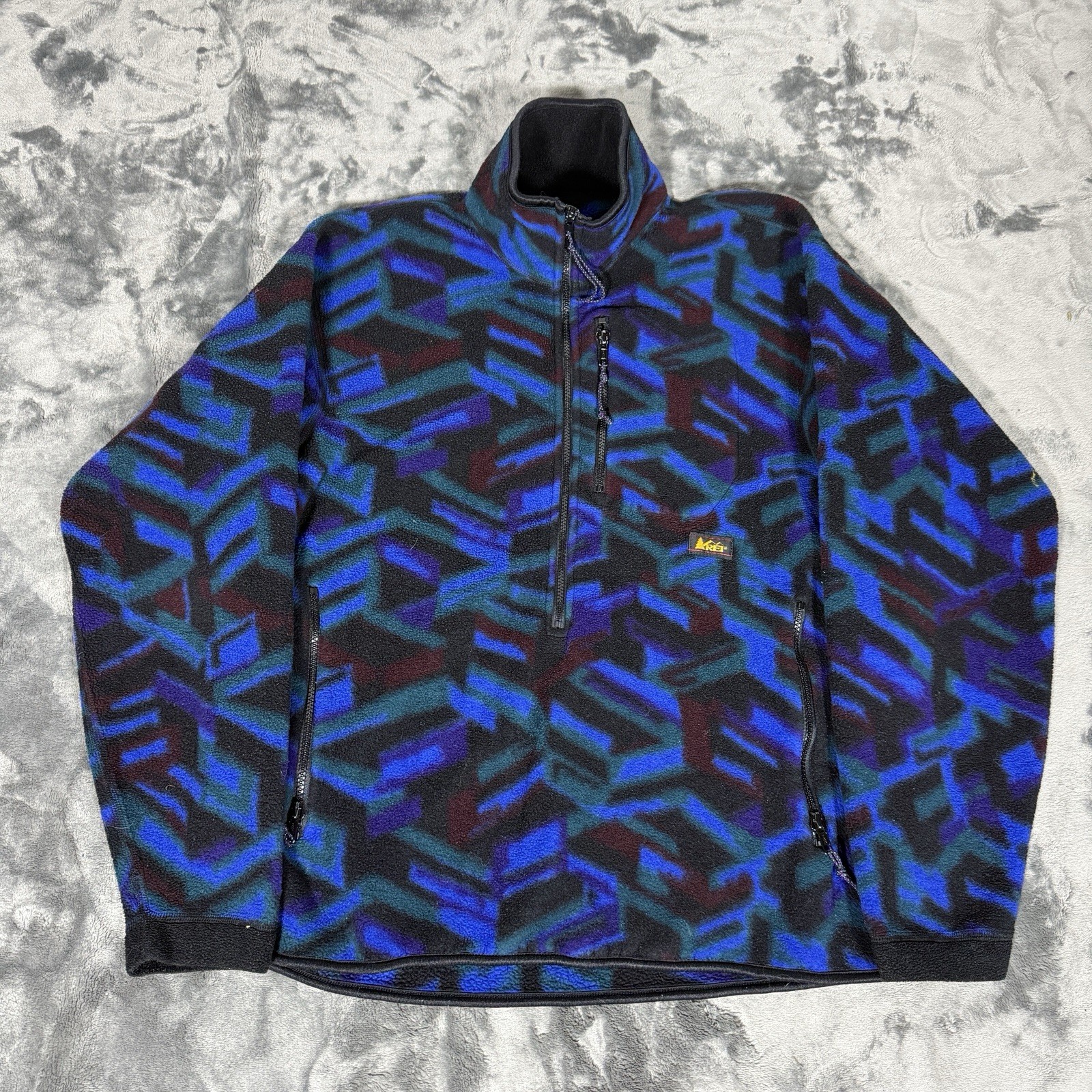 80s 90s REI Fleece Jacket | Navy Quarter Zip | Surf and the City 
