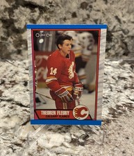 1989-90 O-Pee-Chee Theoren Fleury Rookie Card #232 Calgary Flames ALL-STAR RC. rookie card picture