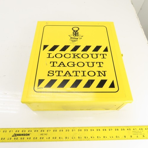Wall Mount Lockout Tagout Station Box 16" x 15" x 6" W/ Misc. Supplies