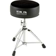 Pork Pie Round Drum Throne Solid Black
