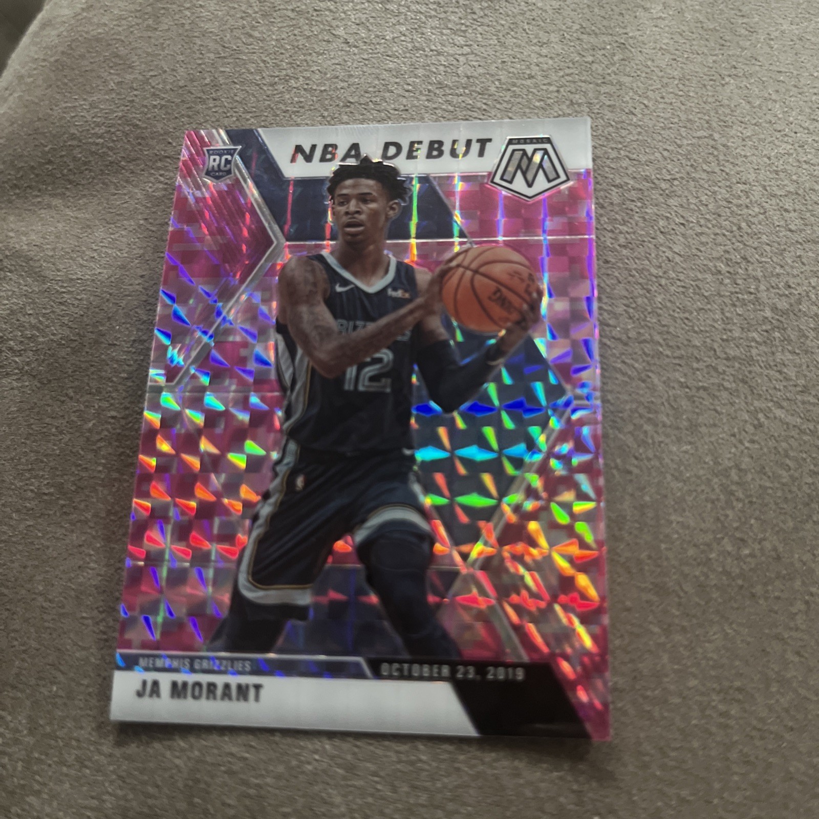 2019-20 Panini Mosaic - NBA Debut Ja Morant #274 Pink Camo Prizm (RC)