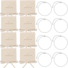 16 Pcs Jewelry Bridesmaid Gift Pearl Bracelet Microfiber Jewelry Bag Pouch Set o