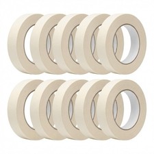 Masking Tape 0.75 inch x 55 Yards x 10 Rolls, White Painters Tape for General