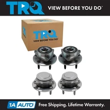TRQ Wheel Hub Bearings Assembly Set Front & Rear Fits Cadillac