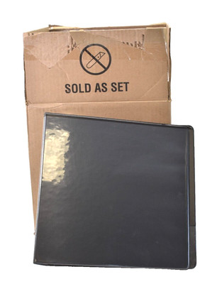 Lot of 6 Davis Group EasyView Premium 3'' Binders w Clear View Covers Black