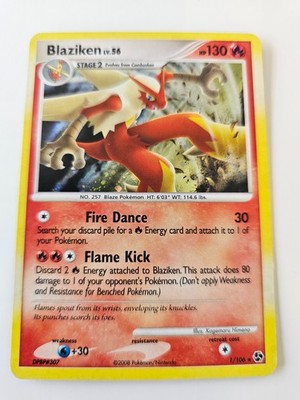 Pokemon Blaziken Holo Diamond and Pearl Great Encounters 1/106 LP