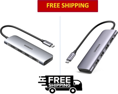 UGREEN Revodok 6-in-1 USB C Hub with 4K HDMI/ USB 3.0 Ports/ SD/TF Card Reader