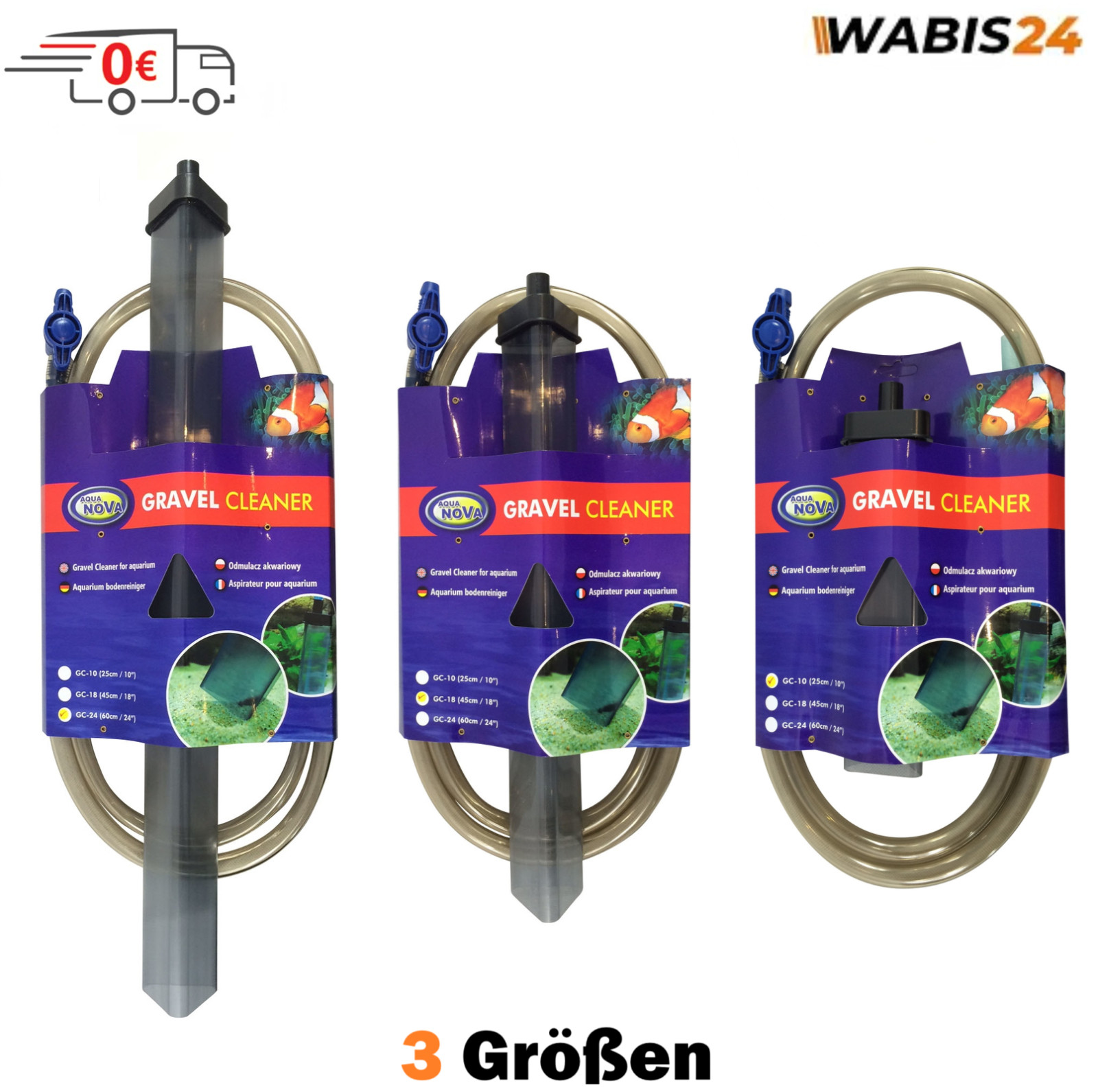 Aspirador de mantillo para acuario - Limpiador de suelos Campana de mantillo Limpiador de grava para agua limpia