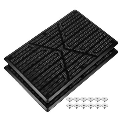 PRETYZOOM 2-Pack Car Floor Mat Heel Pad, Universal 23.00X15.00X0.80CM, Black 