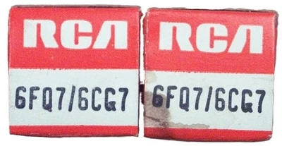 🟢Lot de 2 tubes 6FQ7/6CG7 RCA "Clear Top " NOS 1 pièce en boîte - Photo 1/2