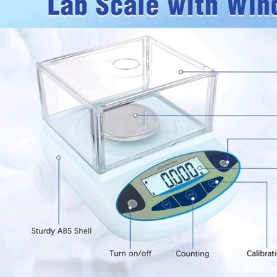 FOUR E'S SCIENTIFIC Lab Scale 300g x 0.001g Accuracy - High Precision Lab 