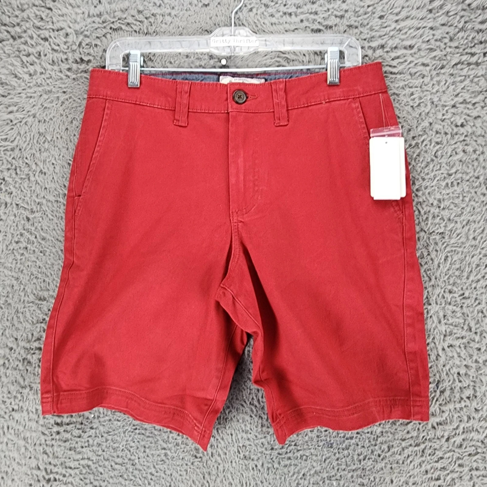 Flag & Anthem Shorts Mens 30 Red Stretch Mid Rise *NWT*