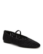 New 350 Vince Vivian Mary Jane Woven Flats in Black Size 8M