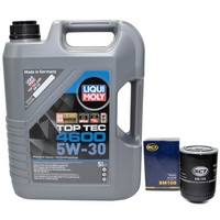 MotoröL Set Liqui Moly 5W-30 5 Liter + ÖLfilter FüR Audi Seat VW Passat Polo