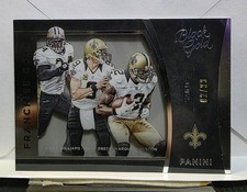🇨🇦 2015 Panini Black Gold Franchise Ricky Williams Drew Brees Colsten 02/99 NM