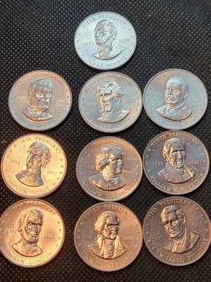 10 SHELL'S MR. PRESIDENT COIN GAME TOKENS TA20