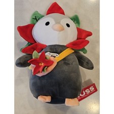 Russ Festive Holiday Christmas PENGUIN Plush 12" with Purse NEW