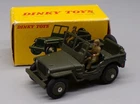 Vintage DINKY Toys #80 BP Hotchkiss Willys Jeep DIECAST w/ BOX + driver MILITARY
