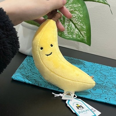Amuseables Banana Plush Keychain Bag Charm Cute Toy with Dust Bag Gift Jellycat