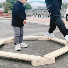 Wooden Balance Beam Obstacle Course Gym for Boys Girls Kids Age 3 Years
