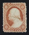 CKStamps: US Stamps Collection Scott#25 3c Washington Used