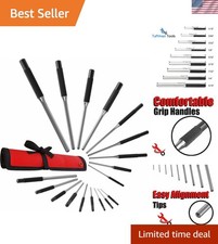 Versatile 9-Piece Roll Pin Punch Set with Nylon Pouch for Gun  Watch Repairs