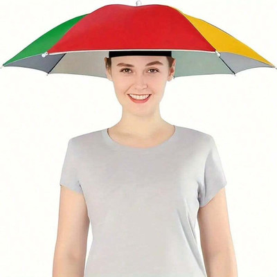 Umbrella Cap Suitable for Camping Fishing Elastic Headband UV Safe Umbrella Cap