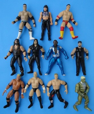 Vintage 1996-1998 WWE Rubber Wrestling Figures Lot 11 Jakks