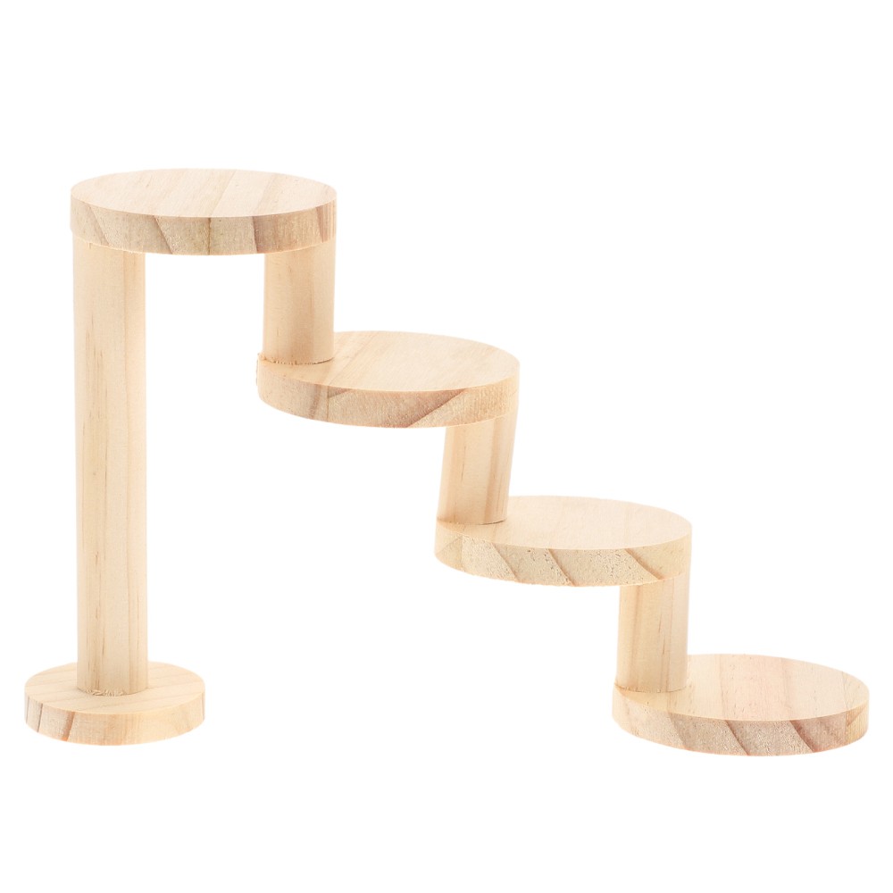 Pine Stairs Toys Rat Cage Accessories Climbing Ladder for Hamster Pet