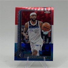 2025-26 Topps Chrome Red White and Blue Refractor Nickeil Alexander-Walker #193