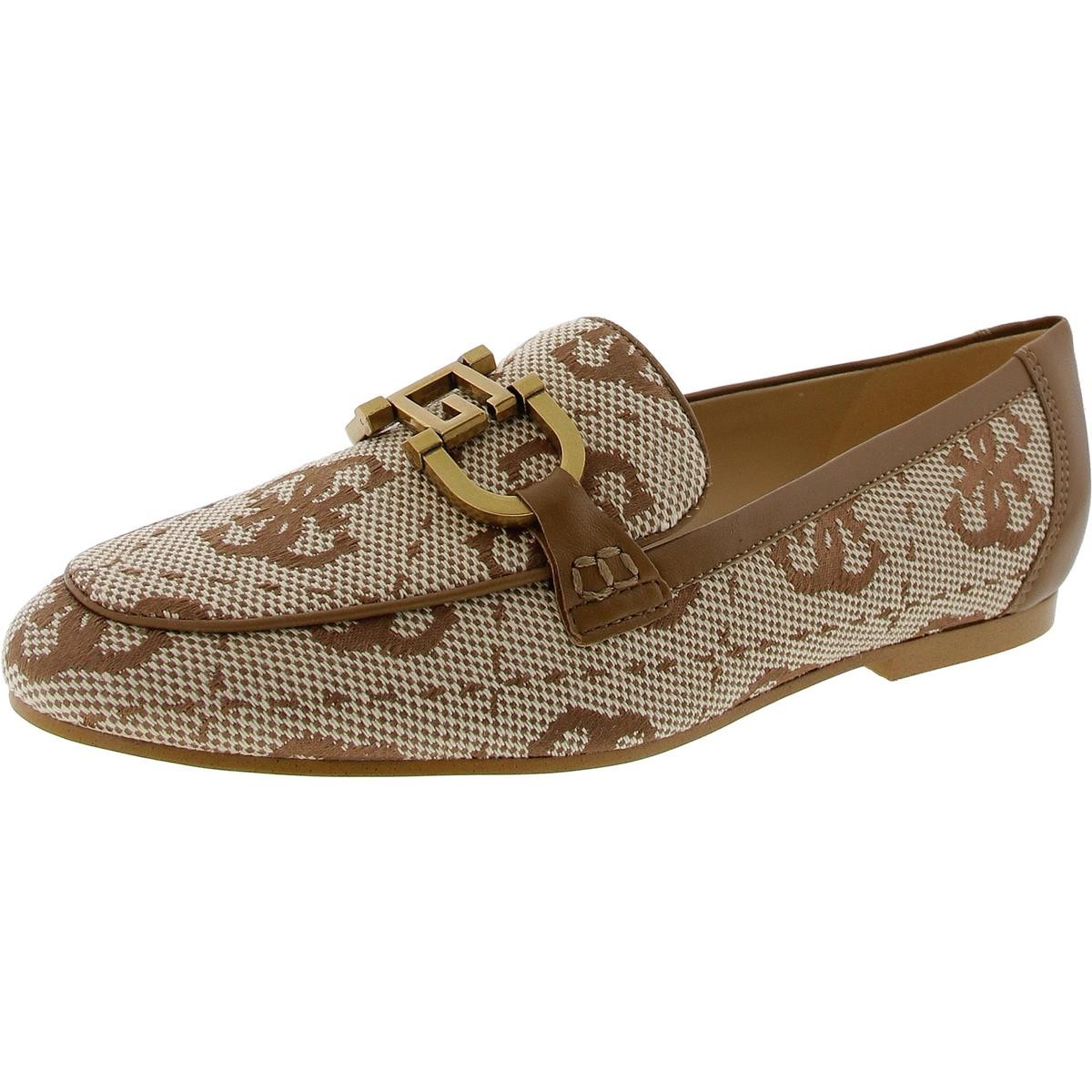 Женские мокасины Guess из коричневой кожи на цепочке GWISAAC2 65 Medium BM BHFO 3262 7590₽