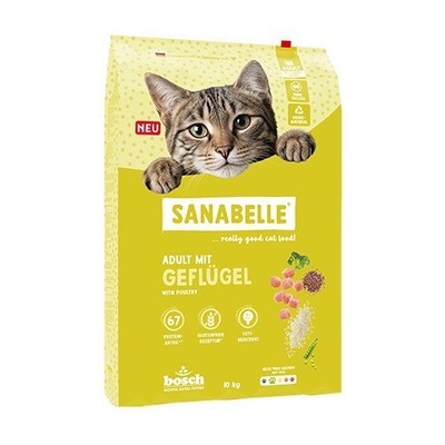 Sanabelle Classic Adult mit Geflügel 10 kg | Trockenfutter für Katzen