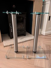 1 x Pair of Opt50 Optimum Modular Speaker Stands with Stainless Steel Rods