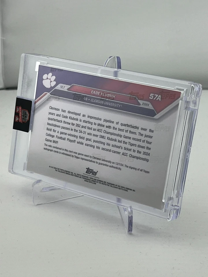 2024 Bowman U Now CADE KLUBNIK #57A Blue 49/49 Game Used Ball & Autograph Sealed - Image 4 of 4