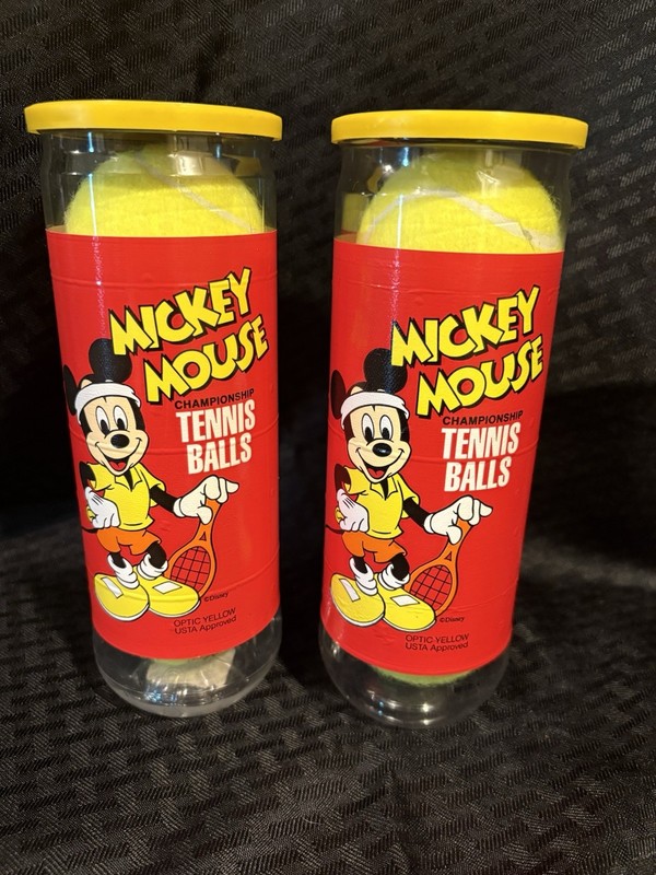Vintage Wilson Disney Mickey Mouse Championship Tennis Balls Sealed Lot Of 2