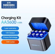NOHON High Capacity AA Rechargable 1.5v 3600mAh Alkalinity 8 Battery Set