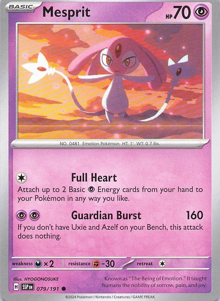 Pokemon Card - Mesprit - (079/191 - Surging Sparks)