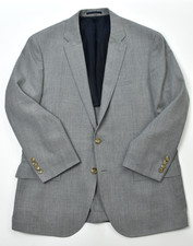 J. Crew Crosby Traveler Gray Italian Wool Suit Jacket 42S Jacket Blazer B6041