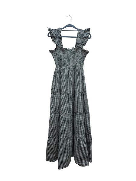 Hill House Home Nap Dress Midi Cotton Gingham Check Small