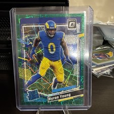 2023 Optic Football Byron Young Green Hyper Rated Rookie