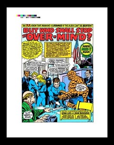 John Buscema Fantastic Four #114 Rare Production Art Pg 1