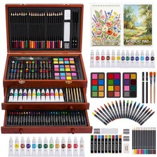 Art Supplies, 175-Pack Deluxe Art Set Drawing Painting Kit with 2 Drawing Pad...