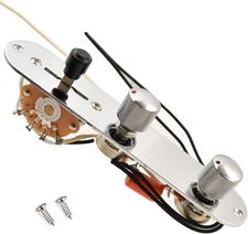 Prewired Loaded Guitar Control Plate 500K 3 Way Switch Knob for Tele Telecaster