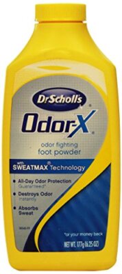 2 Pack Dr. Scholls Odor X Odor Fighting Foot Powder 6.25 Oz Each