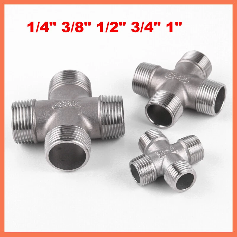 BSP Equal Cross Pipe Fittings 4 Way Equal Cross Fittings 1/4" 3/8" 1/2" 3/4" 1" - Image 3 of 3