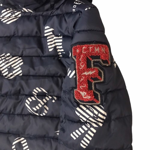 Catimini France Puffer Jacket NWT Navy Blue Monteaux Hooded Patch Kids Sz 6 - Picture 4 of 9