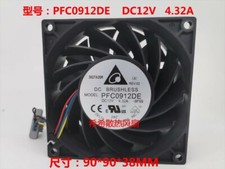 Delta PFC0912DE DC12V 4.32A 9CM 4-Wire Dual Ball Cooling Fan